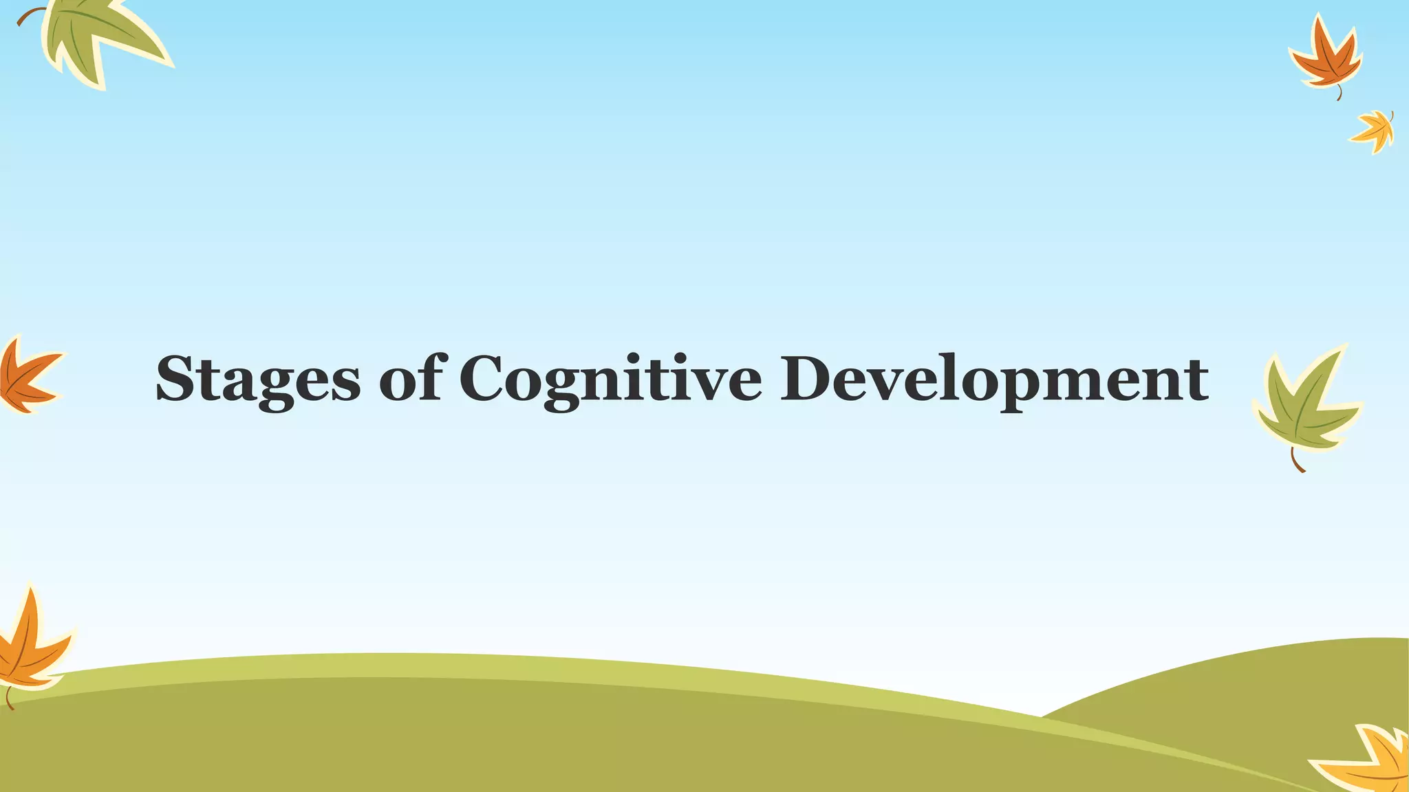 Stages of Cognitive Development
 
