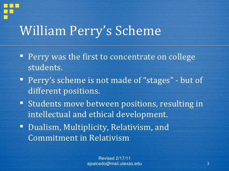 perry's theory of cognitive development