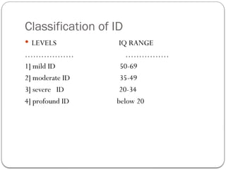 INTELLECTUAL DISABILITY.pptx nursing students | PPTX