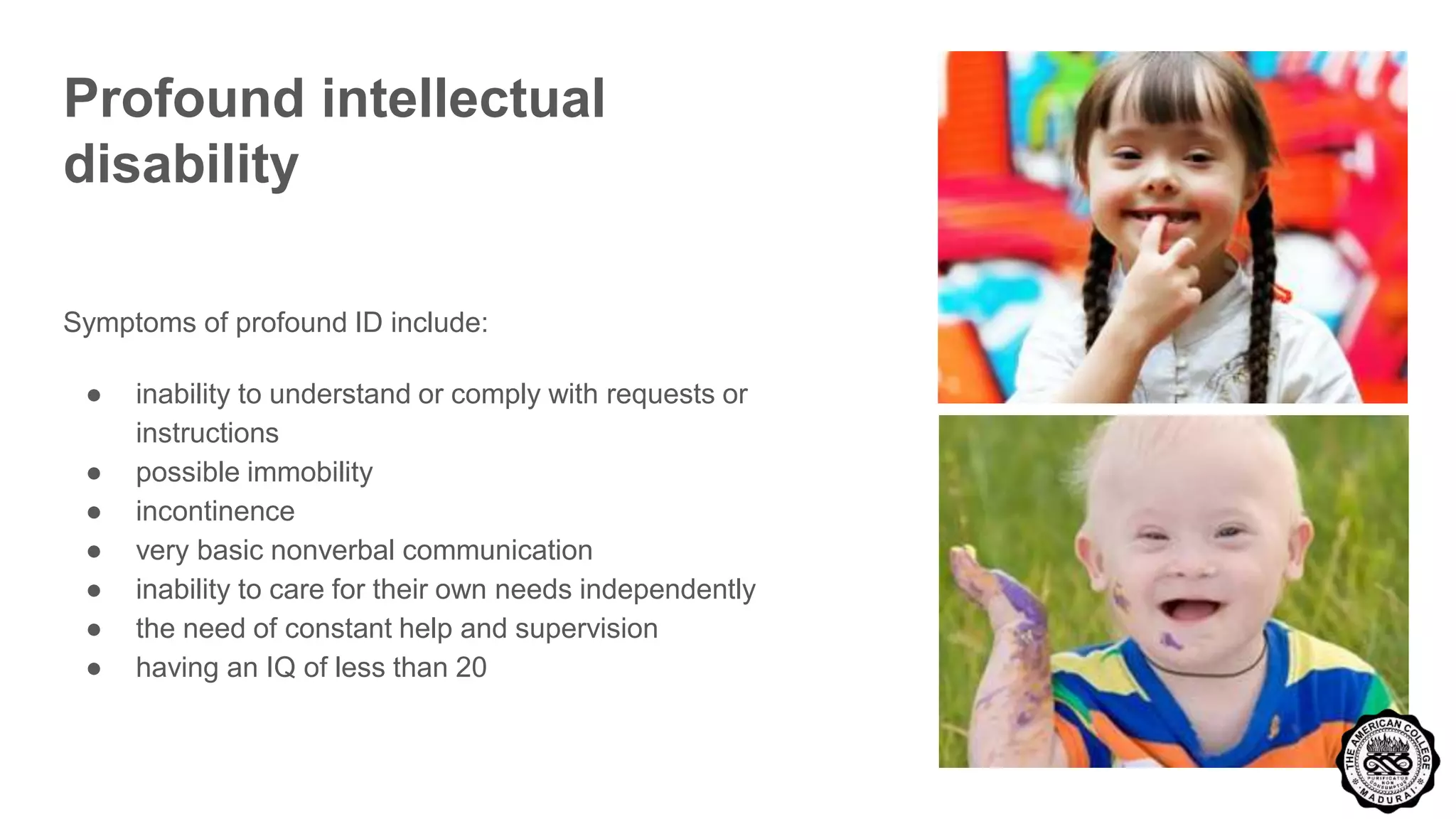 Intellectual disability 1.0 | PPTX