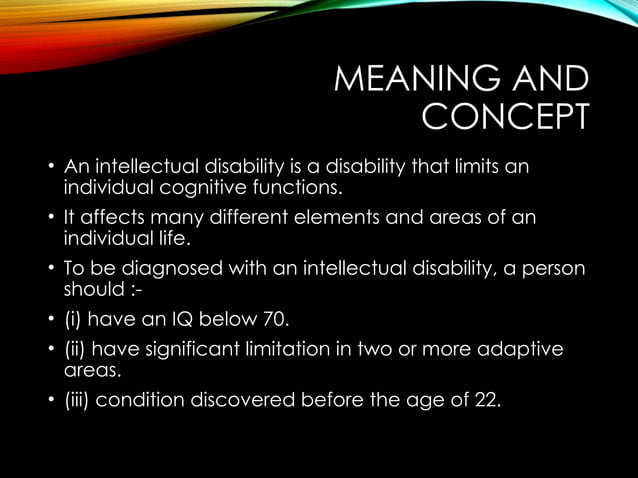 Intellectual Disability: Its types, charateristics, and features | PPT