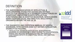 INTELLECTUAL DISABILITY PART- I | PPTX