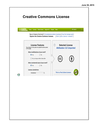 June 30, 2015
Creative Commons License
 