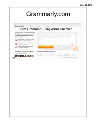 June 30, 2015
Grammarly.com
 