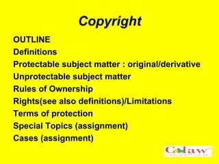 Intellectual property and copyright | PPT