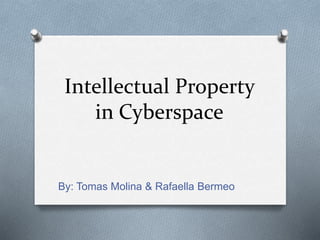 Intellectual Property
in Cyberspace
By: Tomas Molina & Rafaella Bermeo
 
