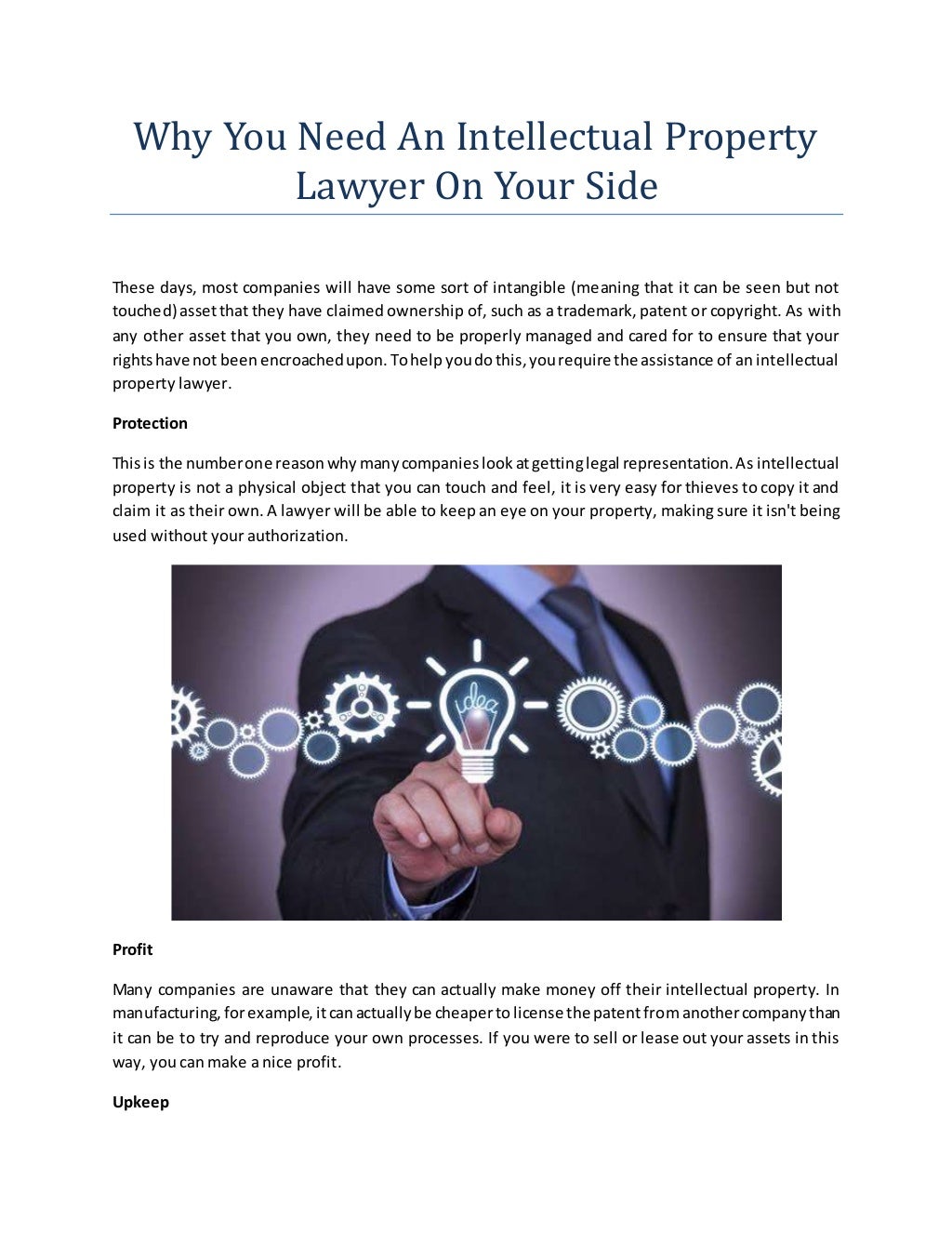 Intellectual property lawyer