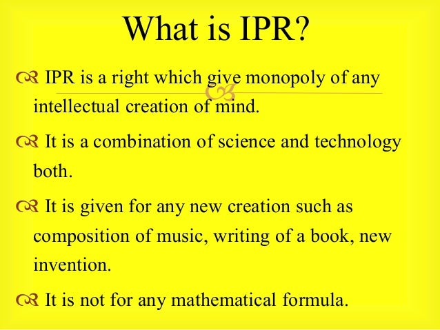 Intellectual property right