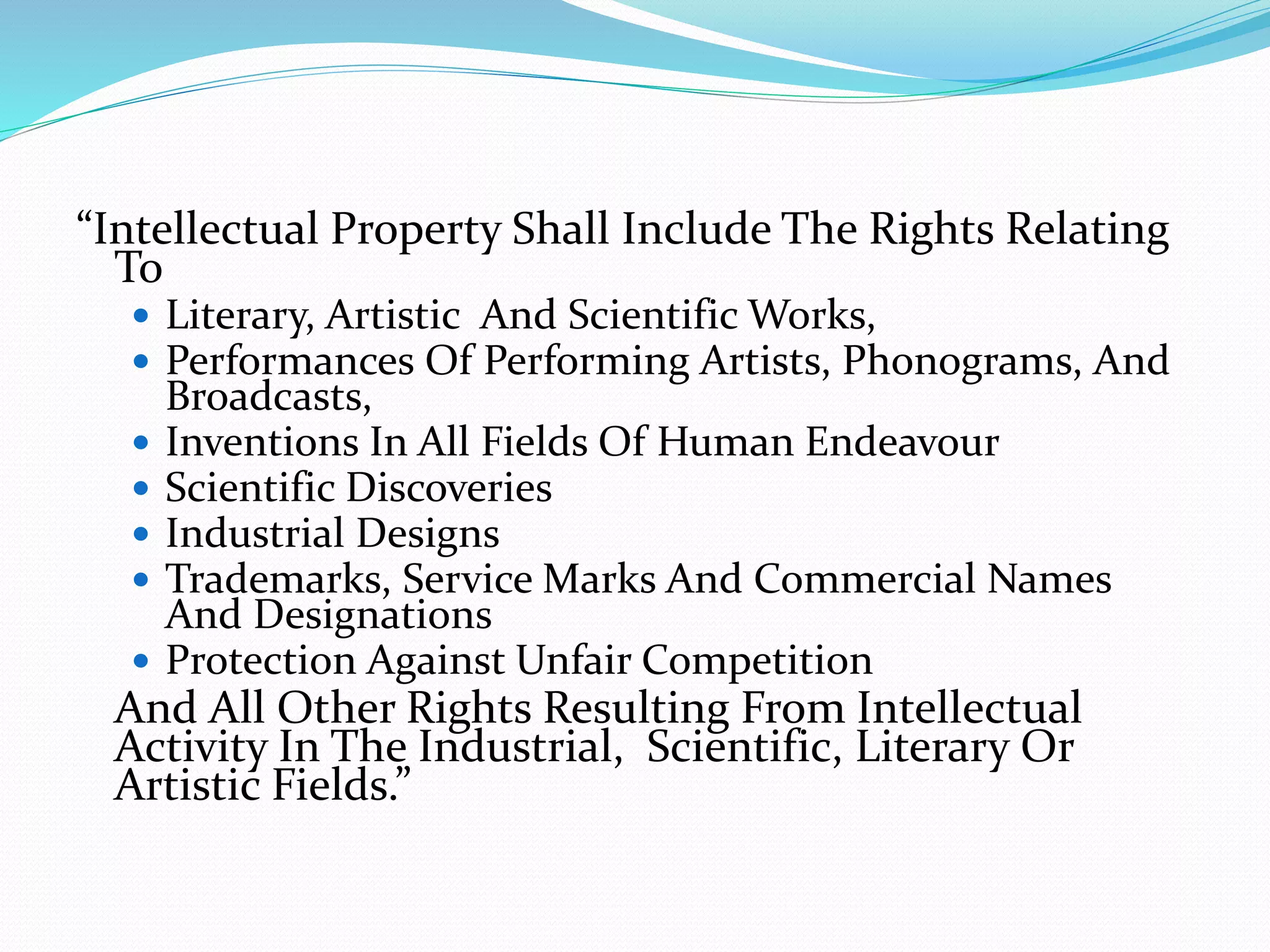 Intellectual property rights | PPTX | Business | Business and Finance
