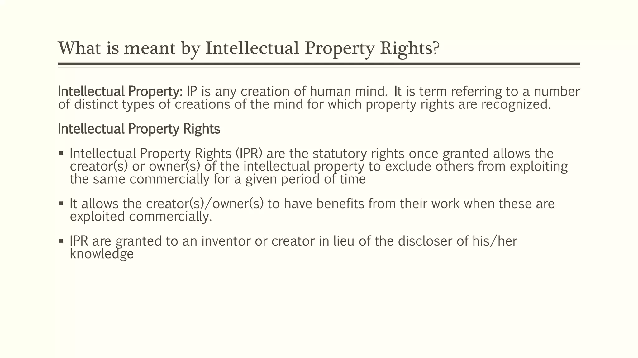 Intellectual property rights | PPTX