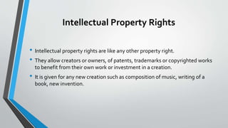 Ip Rights Include Intellectual property rights | PPTX