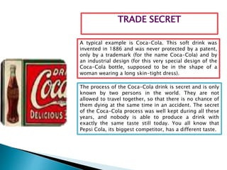 Trade Secrets Example Intellectual property rights | PPT