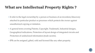 Intellectual property rights 2 | PPTX | Business | Business and Finance