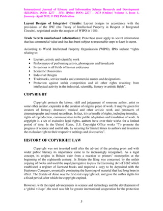 Intellectual property rights (ipr) in | PDF