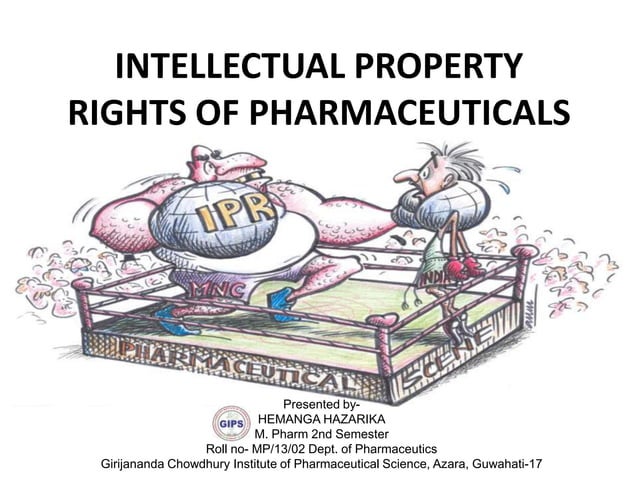 Intellectual Property Rights of Pharmaceuticals | PPTX | Pharmaceutical ...