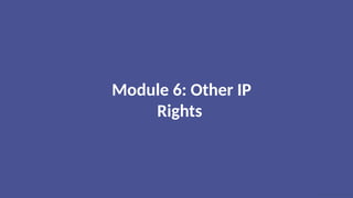 Module 6: Other IP
Rights
 