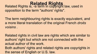 Intellectual property law- Primary rights | PPTX