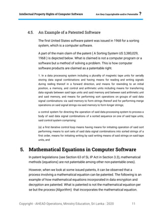 Intellectual Property Rights (IPR) of Computer Software | PDF