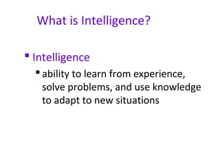 Intelligence | PPT