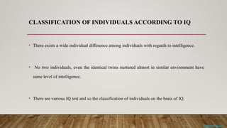 Overview of Intelligence: Definitions, Types, and Testing Methods | PPTX