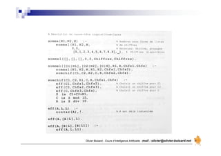 Olivier Boisard - Cours d’Intelligence Artificielle - mail : olivier@olivier-boisard.net
 