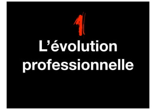 1
  L’évolution
professionnelle
 