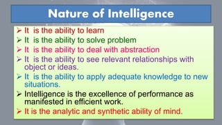 Intelligence – meaning and definition –Emotional Intelligence and ...