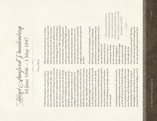 ~

Hoyt
Sanford
Vandenberg
10
June
1946
–
1
May
1947
Tracy
Rich
A
West
Point
graduate
and
career
military
aviator,
Lt.
Gen.
Hoyt
Vandenberg
1
shared
little
with
Sidney
Souers
other
than
a
reluc-
tance
to
serve
as
DCI.
His
goal
was
to
become
the
f
rst
chief
of
an
independent
US
air
force.
Souers,
however,
saw
him
as
just
the
man
to
give
the
CIG
energy,
and
he
was
also
keenly
aware
that
Vandenberg’s
uncle,
a
powerful
Republican
senator,
could
help
smooth
the
way
for
legislation
that
would
put
central
intelligence
on
a
sound
legal
footing.
Can-
nily,
Souers
asked
Vandenberg
if
he
thought
the
powers
that
be
would
make
him
Chief
of
Staf
of
the
Air
Force
just
because
of
his
good
looks—the
“impossibly
handsome”
pilot
had
allegedly
been
singled
out
by
Marilyn
Monroe
as
one
of
the
three
men
with
whom
she
would
most
like
to
be
stranded
on
a
desert
island.
Souers
pointed
out
to
Vandenberg
that
a
bet-
ter
way
to
position
himself
to
become
chief
of
the
air
force
would
be
to
serve
the
President
as
DCI.
Vandenberg
saw
the
logic
and
agreed
to
take
the
job.
Vandenberg
had
learned
the
value
of
coordi-
nated
intelligence
during
a
stint
as
command-
er
of
the
9th
Air
Force
in
World
War
II,
when
his
men
played
a
key
role
in
the
Allies’
march
across
Europe,
and
he
had
gained
a
thorough
understanding
of
the
CIG
while
serving
on
the
Intelligence
Advisory
Board
as
the
Army’s
Assistant
Chief
of
Staf
for
Intelligence
(G-2).
When
he
took
over
from
Souers
on
10
June
1946,
he
was
up
to
speed
on
the
progress
that
had
been
made
and
the
work
that
remained
to
be
done.
Souers
had
also
spelled
out
many
of
the
challenges
ahead
in
a
farewell
progress
report,
dated
7
June
1946.
T
e
departing
DCI
recommended
that
Vandenberg
seek
greater
authority
and
an
independent
budget
as
soon
as
possible.
Excerpts
from
“General
Van’s”
diary,
included
in
this
document
collection,
reveal
that
the
new
DCI
continued
to
con-
sult
with
his
predecessor
as
he
continued
the
struggle
to
gain
independence
and
respect
for
the
CIG.
Characterized
by
his
biographer
as
a
“superb
blend
of
leader
and
manager,”
Vandenberg
pursued
Souers’s
recommendations
with
gus-
to.
His
often
tightly
packed
calendar
reveals
a
man
who
had
clout
and
connections
and
did
not
“Souers
pointed
out
to
hesitate
to
use
them
to
Vandenberg
that
a
better
reach
his
goals.
Within
way
to
position
himself
his
f
rst
months
on
the
to
become
chief
of
the
air
job,
he
campaigned
to
force
would
be
to
serve
the
double
the
CIG’s
budget
President
as
DCI.”
and
to
expand
its
staf
;
by
September
he
had
won
the
right
for
the
CIG
to
“hire
and
f
re
and
spend.”
T
is
docu-
ment
collection
also
shows
him
dealing
with
the
nitty-gritty
problems
generated
by
these

51

Te
DCI,
the
White
House,
and
Congress

 