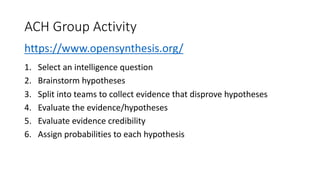 Intelligence Analysis 101 | PDF