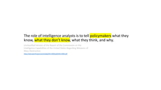 Intelligence Analysis 101 | PDF