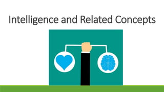 Intelligence and Related Concepts
 