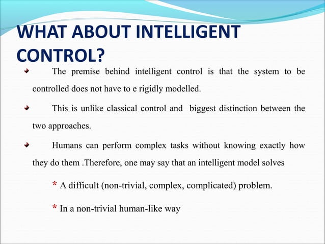 Intelligence control using fuzzy logic | PPT