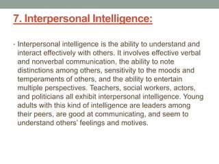 Intelligence in psychology ppt | PPTX