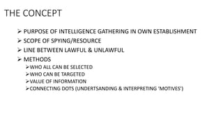 Intelligence Summary Example Networking Examples Intelligence & networking | PPTX