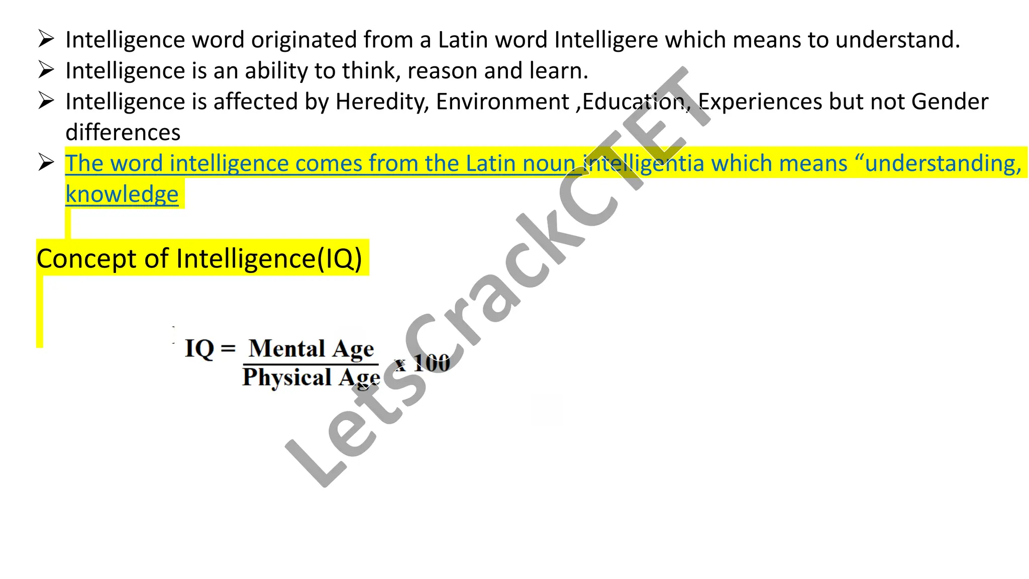 Intelligence Quotient Pdf Download From Here Pptx
