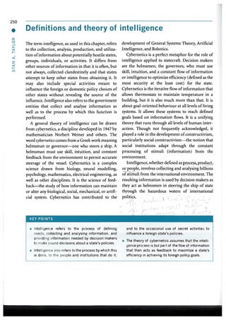 Intelligence role in national security | PDF