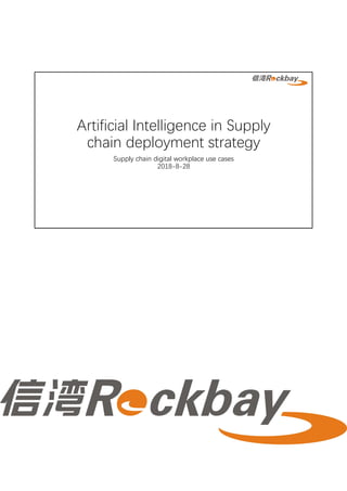 Artificial Intelligence in Supply
chain deployment strategy
Supply chain digital workplace use cases
2018-8-28
 