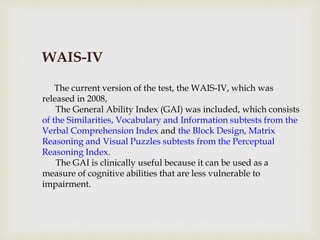Standardized tool for Intelligence test. | PPTX