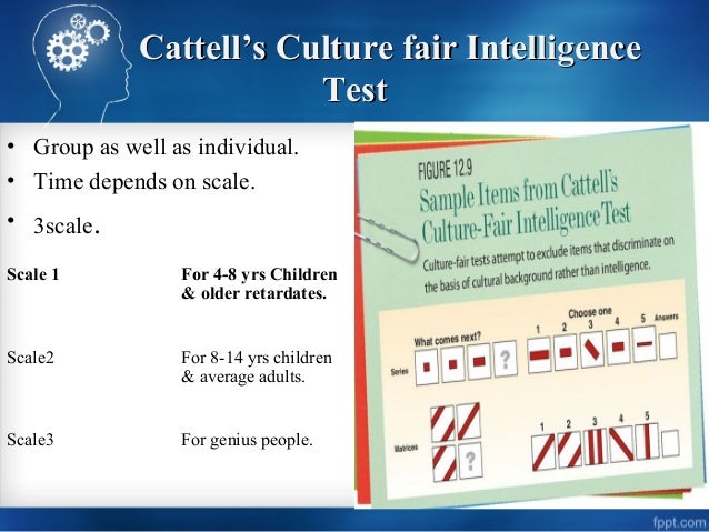 Intelligence Tests That Are Intended To Be Culturally Unbiased. Intelligence tests 01