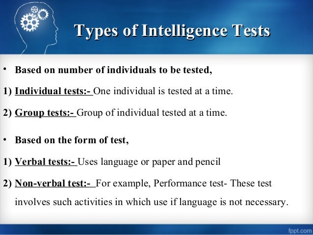 Intelligence tests 01