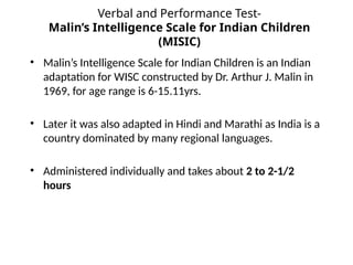 Intelligence tests for children.pptx1233334 | PPTX