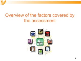 Overview of the factors covered by
        the assessment




                                     6
 