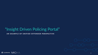 18
A N E X A M P L E O F U N I F I E D O F F E N D E R P E R S P E C T I V E
“Insight Driven Policing Portal”
 