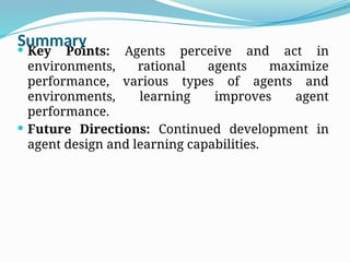 Suitable Agent Intelligent Agents ,its definitions in Artificial intelligence | PPTX