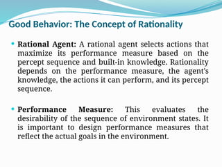 Suitable Agent Intelligent Agents ,its definitions in Artificial intelligence | PPTX