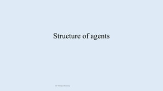Structure of agents
Dr Manju Khanna
 