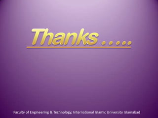 Faculty of Engineering & Technology, International Islamic University Islamabad
 