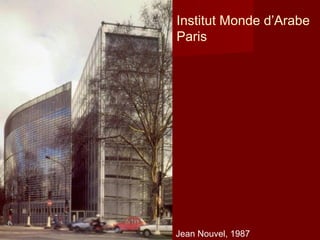 Institut Monde d’Arabe
Paris
Jean Nouvel, 1987
 