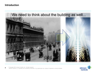 Introduction



           We need to think about the building as well...




    © Copyright 2010 Johnson Controls, Inc. All rights reserved.
4   Johnson Controls, Inc. Proprietary and Confidential Information. Any unauthorized use, copying or distribution is strictly prohibited.
 