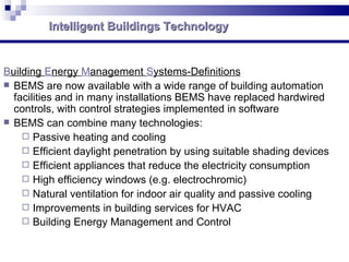Intelligent building system | PPT